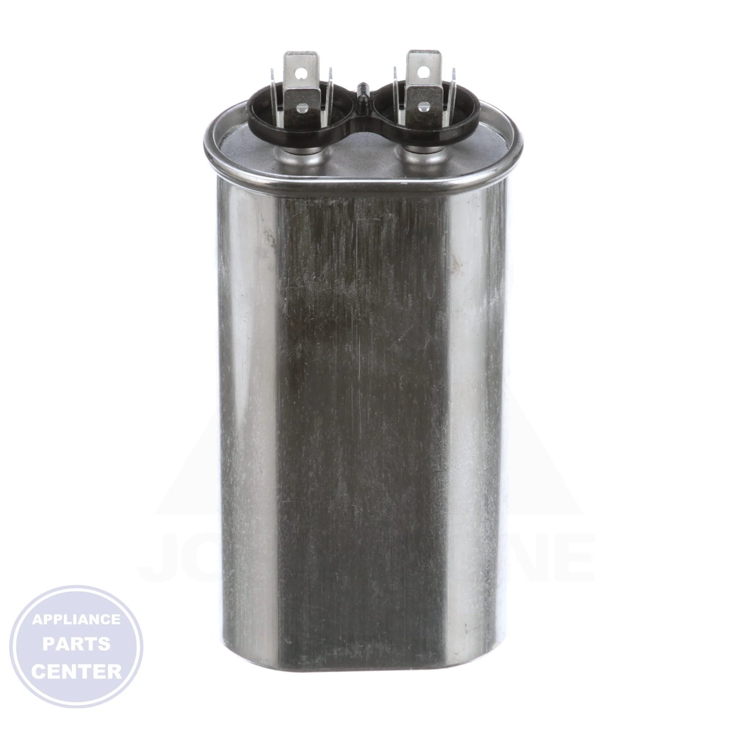 Motor Run Capacitor Oval POCF35A - Side view with 35 MFD capacitance and 4.25" height