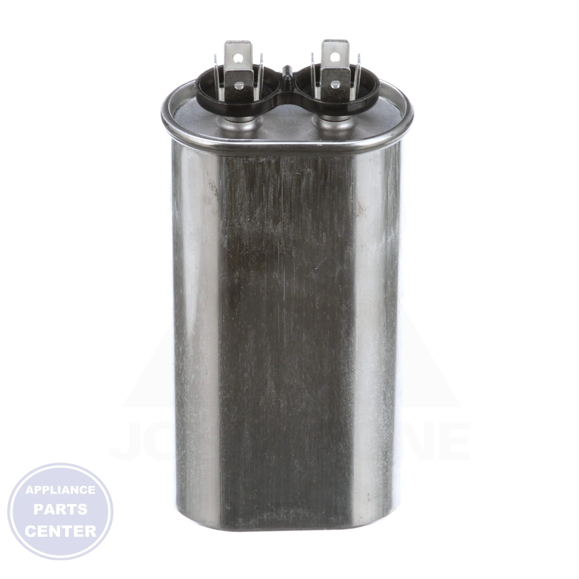 Motor Run Capacitor Oval POCF35A - Side view with 35 MFD capacitance and 4.25" height