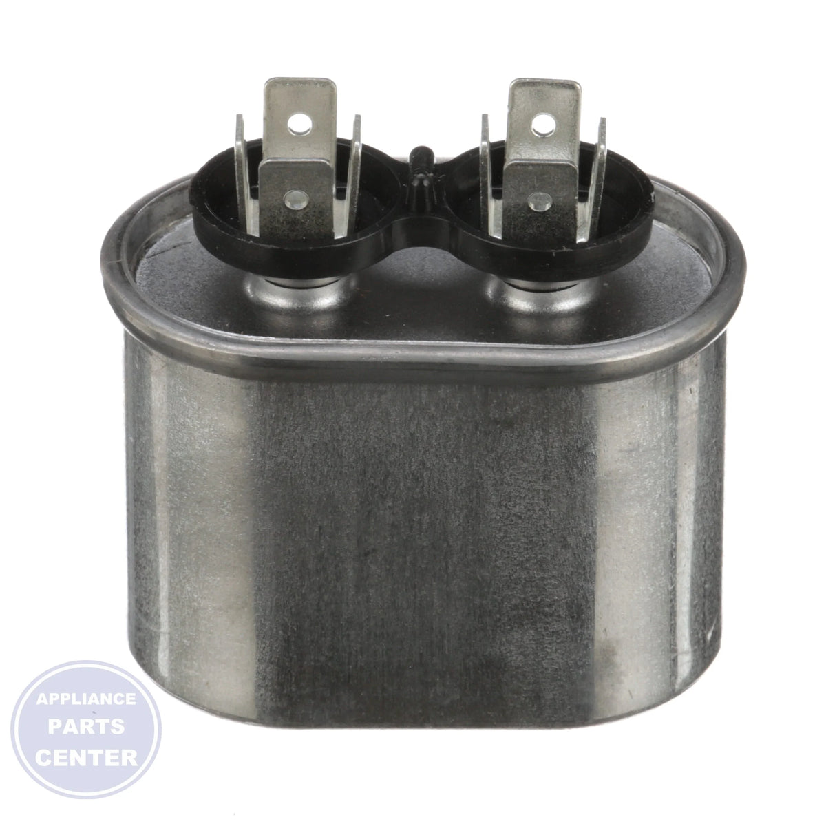 Titan HD™ Motor Run Capacitor Oval POCF4A - Side view with 2.19" height and 2.00" width specs