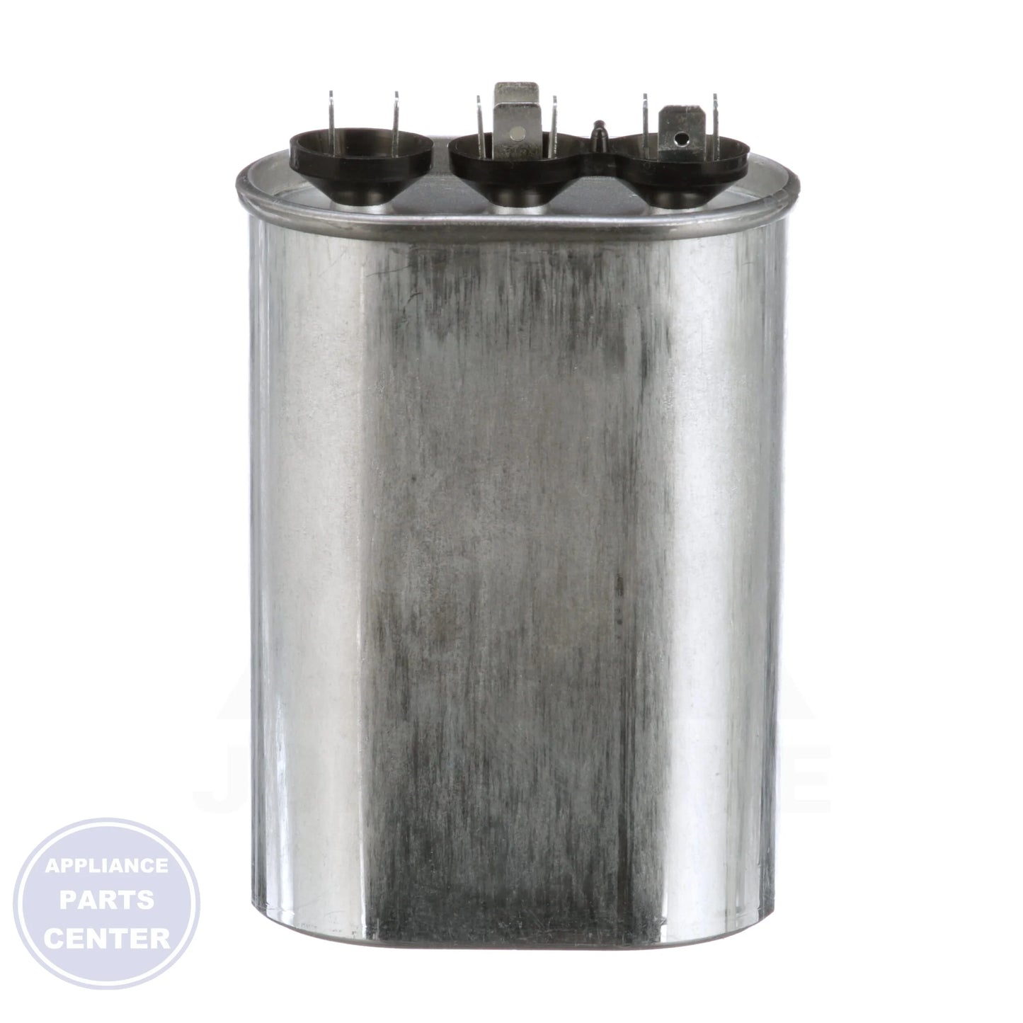 Titan HD Dual Rated Motor Run Capacitor Oval POCFD405A - Side view with precise measurements