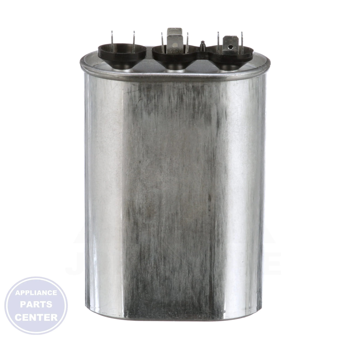Titan HD Dual Rated Motor Run Capacitor Oval POCFD405A - Side view with precise measurements