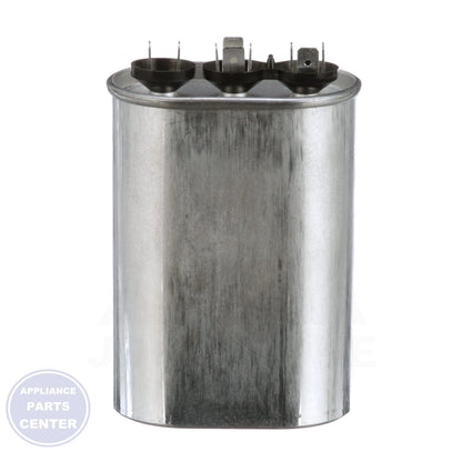 Titan HD Dual Rated Motor Run Capacitor Oval POCFD405A - Side view with precise measurements