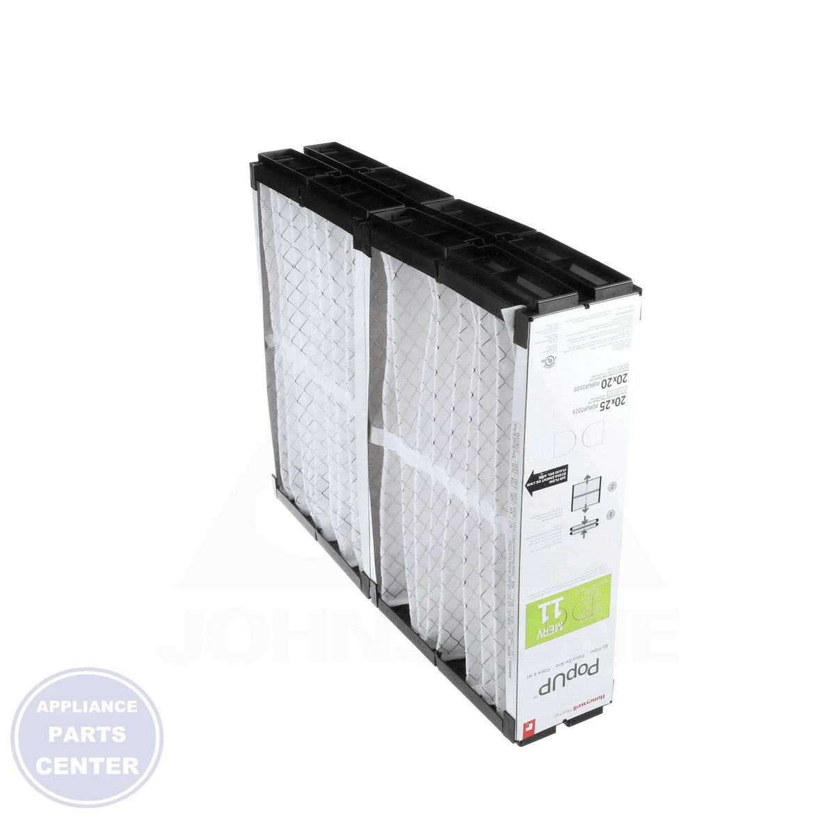 PopUP™ Media Air Filter POPUP2025 - Side view with 20" x 25" dimensions