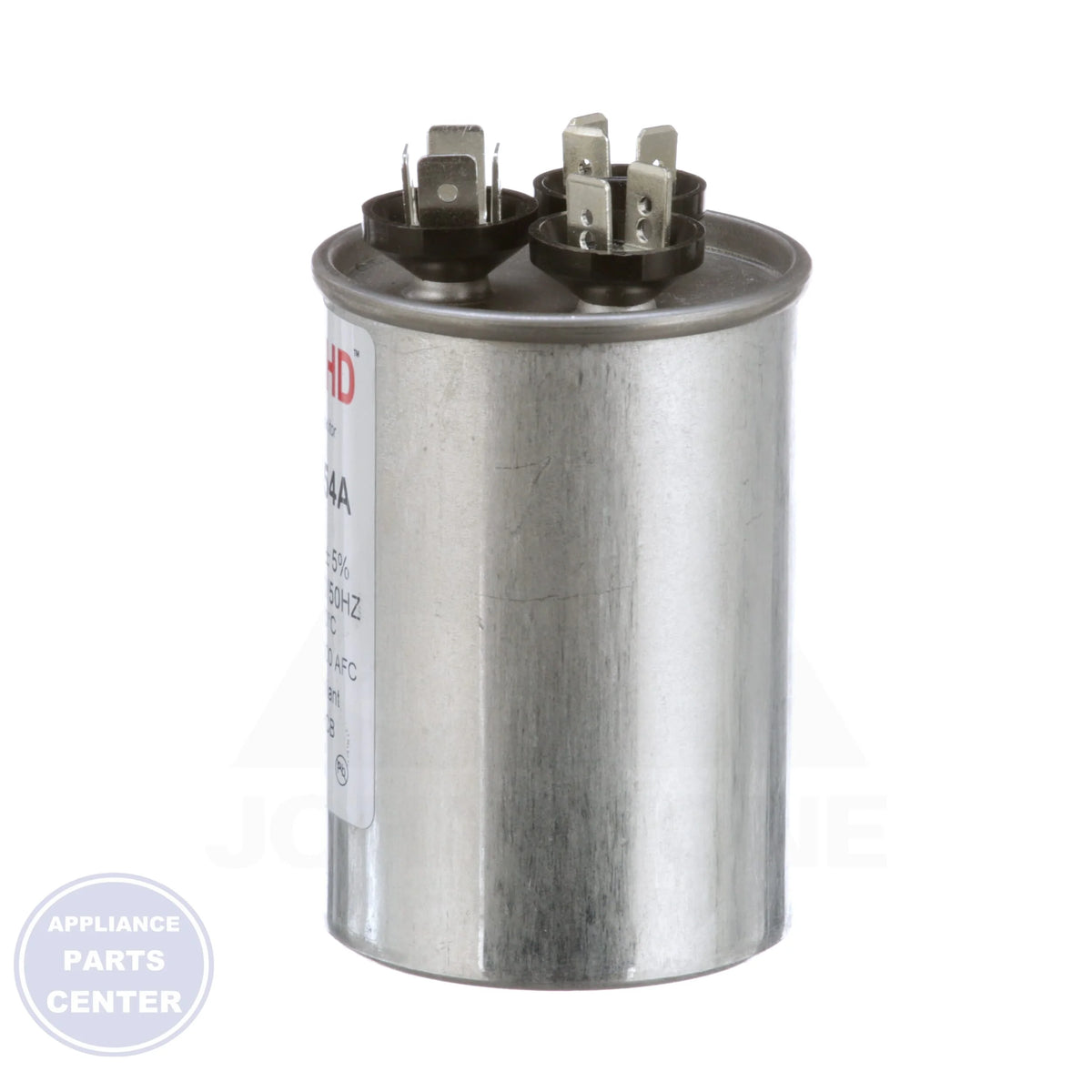 Titan HD™ Dual Rated Motor Run Capacitor Round PRCD354A - Detailed view of 370V, 35+4 MFD technical details