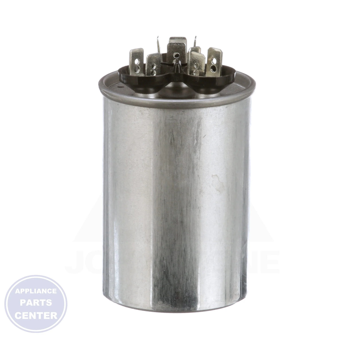 Dual Rated Motor Run Capacitor Round PRCD354A - Side view with 2.0" diameter and 3.25" height specs