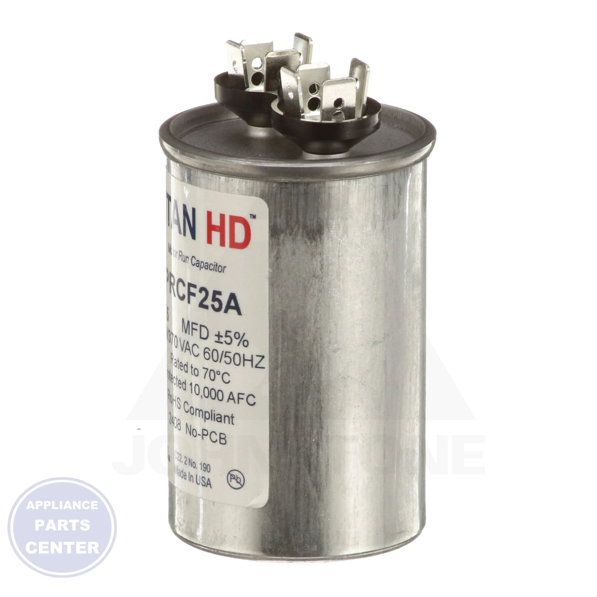 Titan HD Motor Run Capacitor Round PRCF25A - Detailed view of metalized polypropylene film