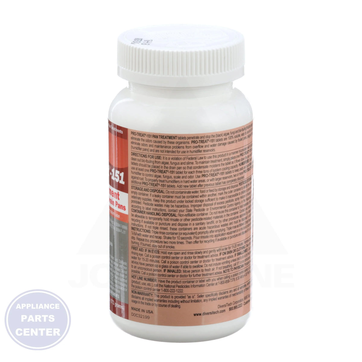 Pro-Treat 151 Pan Tabs PROTREAT-151 - Detailed view of sludge removal capability