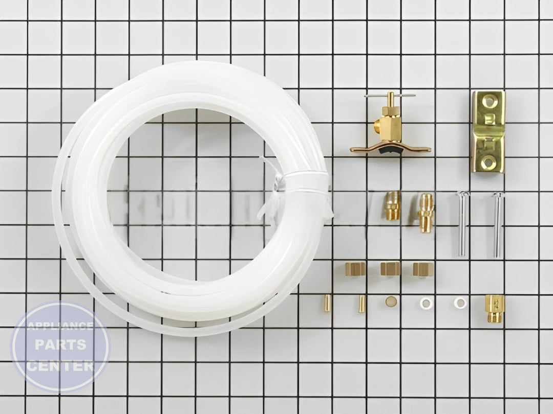 Refrigerator Ice Maker Installation Kit PT25 - Side view with 1/4" tubing specifications