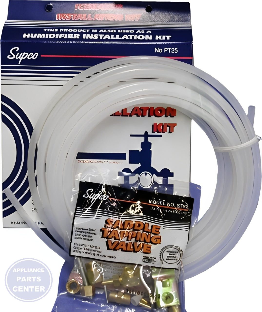 SUPCO Refrigerator Ice Maker Installation Kit PT25 - Installation in [specific model] showing key mounting points