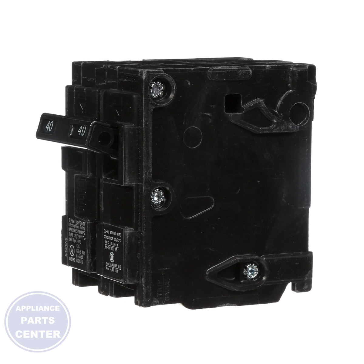 Circuit Breaker Q240 - Detailed view of 120/240 Volts and 2-pole configuration