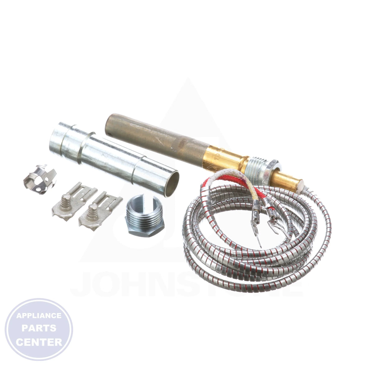 Universal Thermopile Q313U3000 - Detailed view of split nut and spade to QC adapter