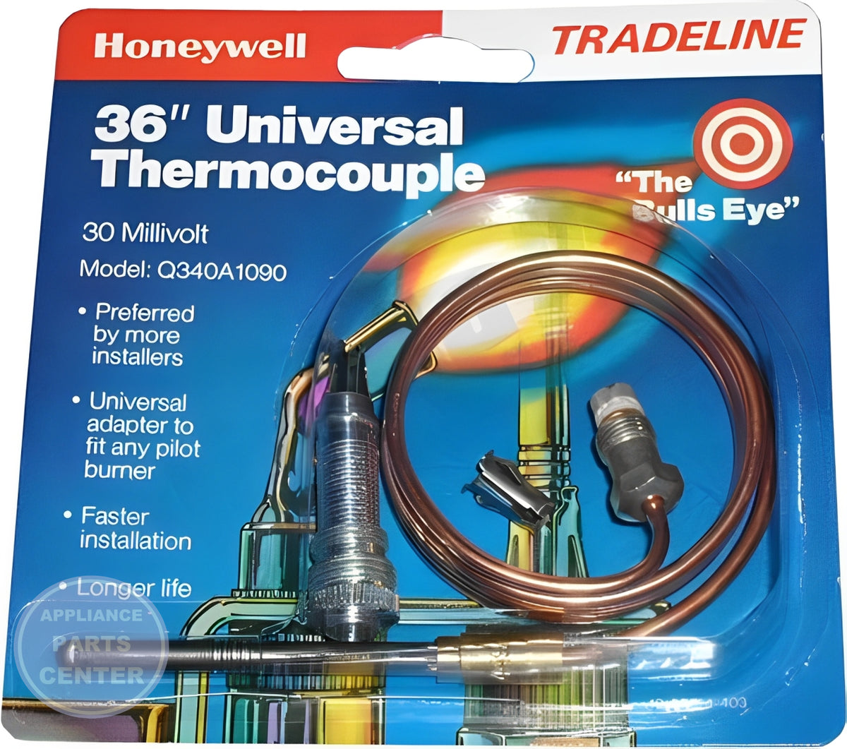 HONEYWELL 30MV THERMOCOUPLE Q340A1090 - Installation in Undefined showing key mounting points