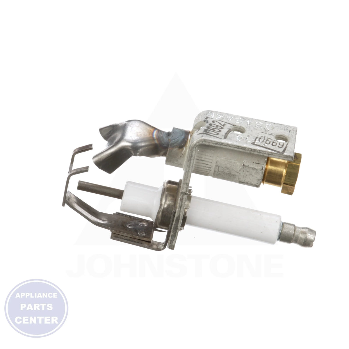 Ignitor Burner Q345A1321 - Side view with precise measurements
