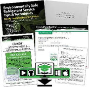 [Brand] EPA Section 608 Study Course Qwik608® QT3000 - Main view showing comprehensive training materials for various HVAC models