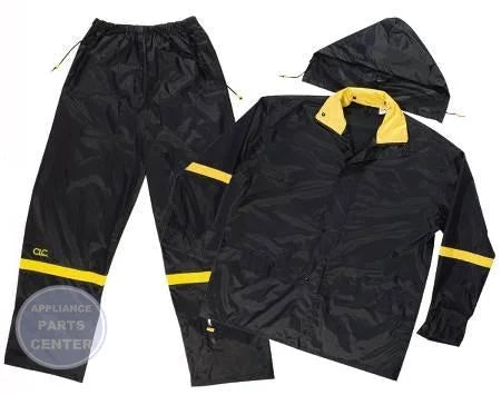 Nylon Rain Suit R103X - Main view showing high visibility reflective stripes for outdoor models