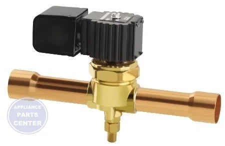 R-Series Refrigeration Solenoid Valve R38E145M - Main view showing brass body for various models