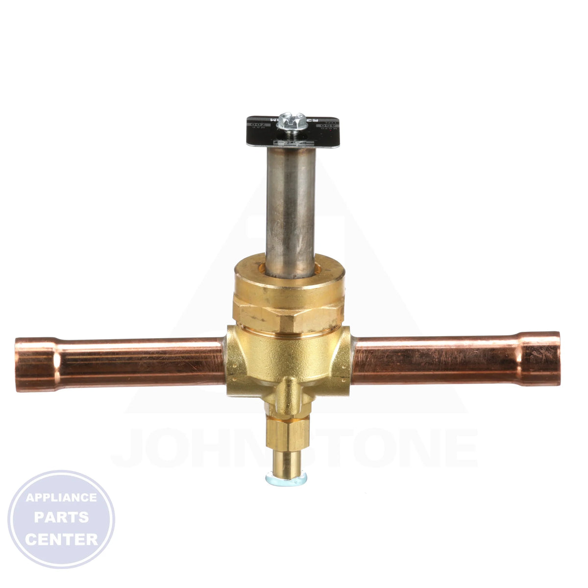 Refrigeration Solenoid Valve R38E145M - Side view with 5/8" ODF connection and 7/16" orifice