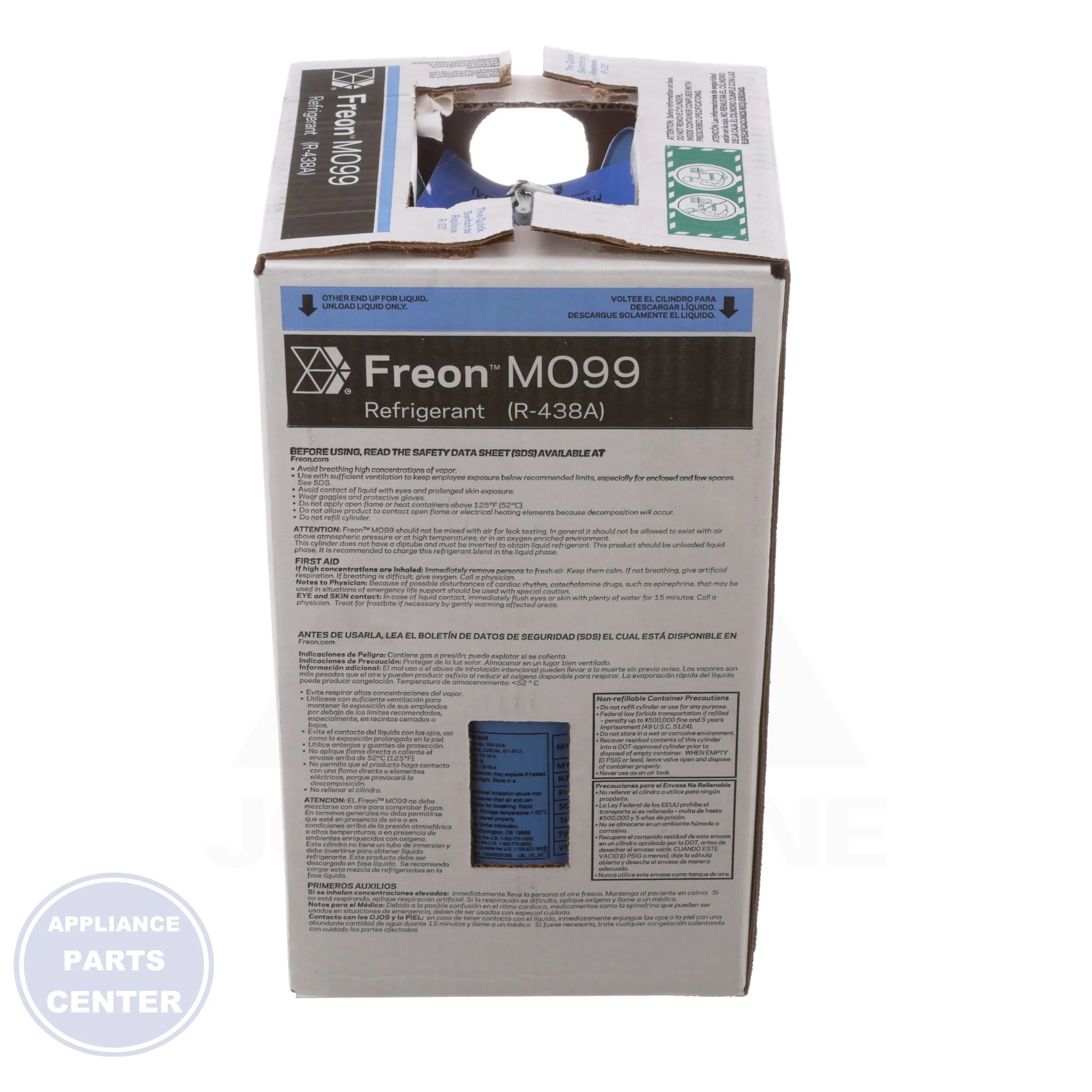 Freon™ MO99 Refrigerant 25 Lb. Cylinder - Detailed view of GWP 2265