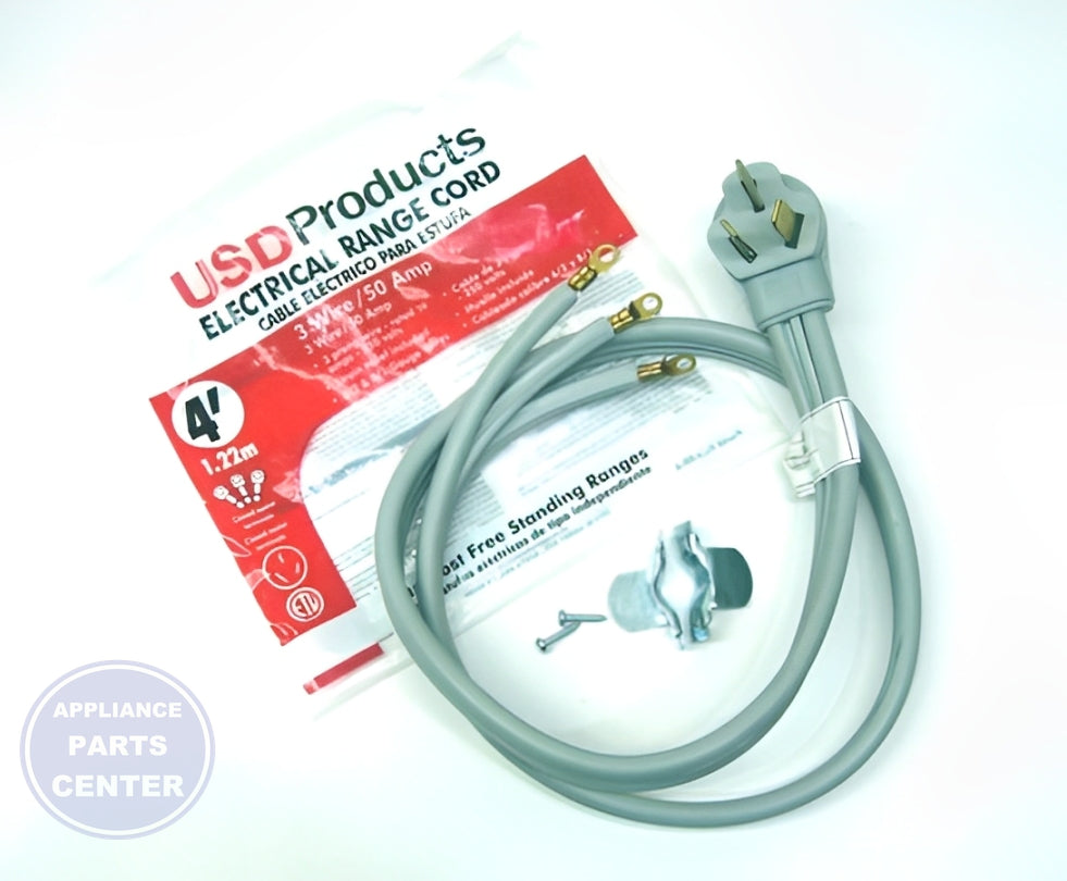 USD Undefined RANGE CORD RC3-50-4 - Main view showing 4 feet length for USD Undefined models