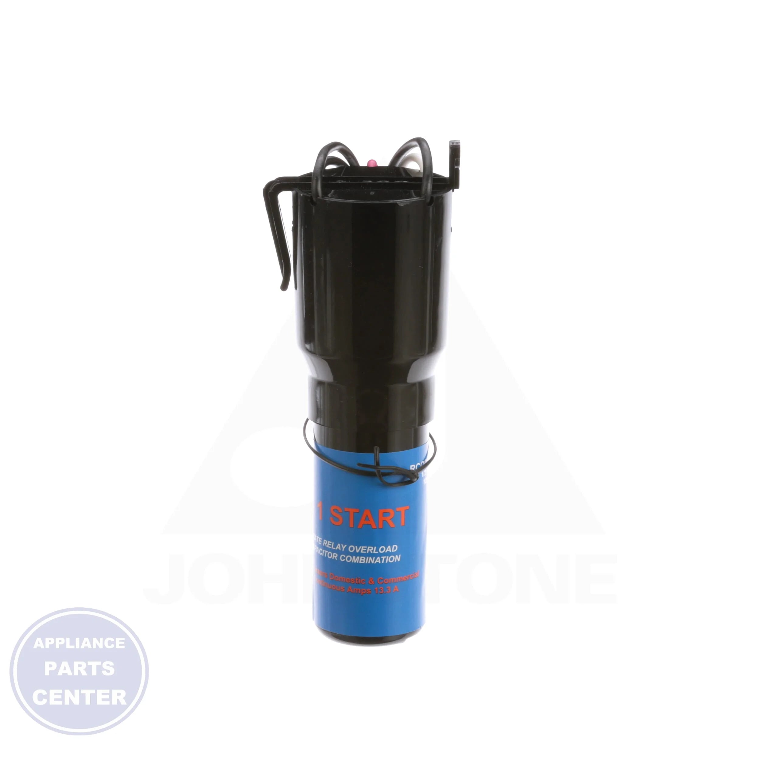 Solid State 3 N' 1 Relay RCO210 - Detailed view of the combination overload and start capacitor