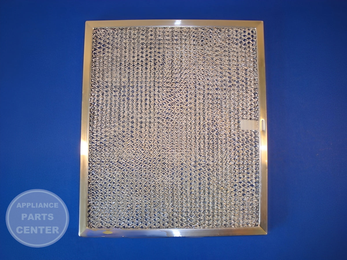 AMERICAN METAL FILTER METAT MICROWAVE OVEN RANGE VENT HOOD ALUMINUM - Side view with specific measurements