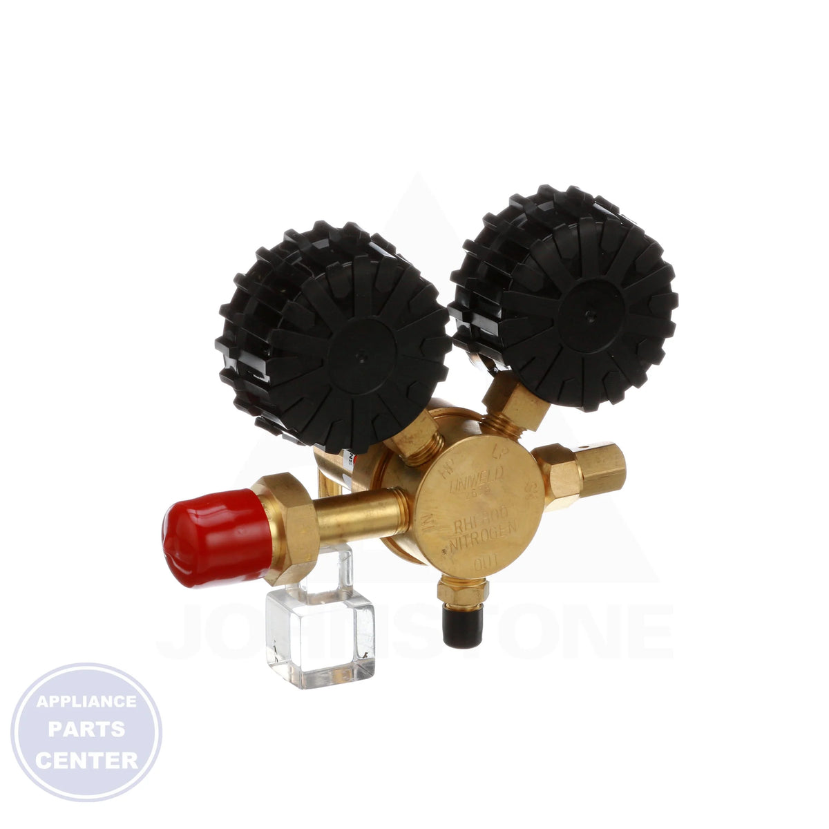 High Pressure Nitrogen Regulator RHP800 - Side view with 1/4" flare fittings
