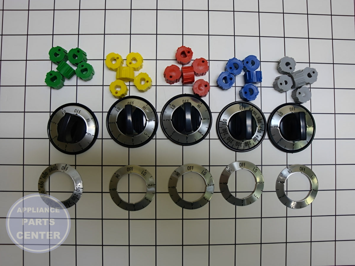 SUPCO UNIVERSAL ELECTRIC RANGE KNOB KIT RK103 - Side view with durable construction