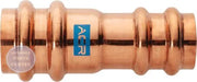 Streamline® ACR Press Copper Fittings Reducing Coupling RP01035 - Main view showing innovative T.R.A.P. Technology for various tool compatibility