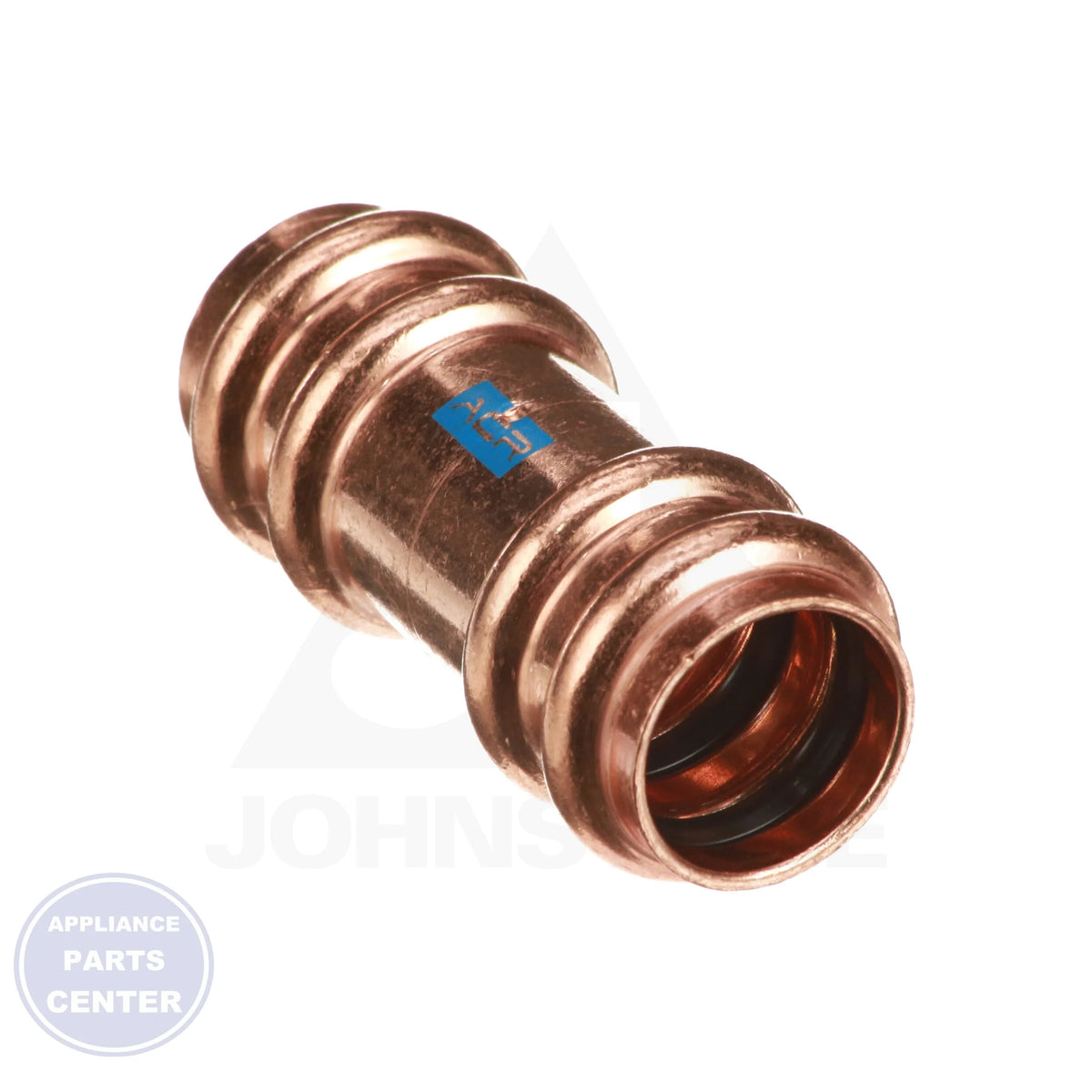 Streamline® ACR Press Copper Fittings Coupling With Stop RP10146 - Detailed view of innovative DualSeal™ Ring Design for superior sealing