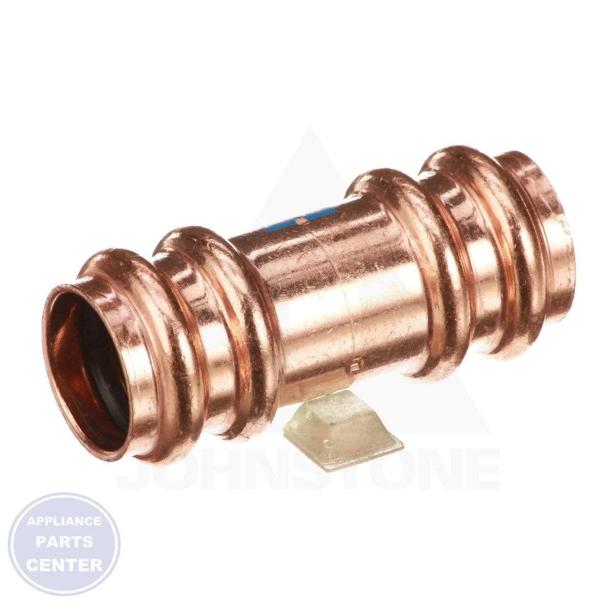 Streamline® ACR Press Copper Fittings Coupling With Stop RP10146 - Side view with 7/8" Nominal Size for accurate installations
