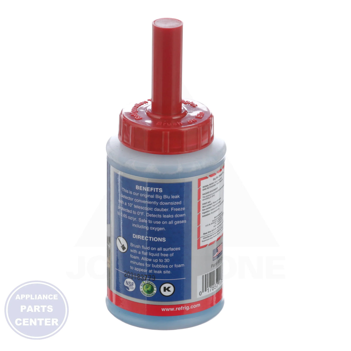 Brush-On Blu® Refrigerant Leak Detector RT175B - Side view with 8 oz. size and telescoping dauber