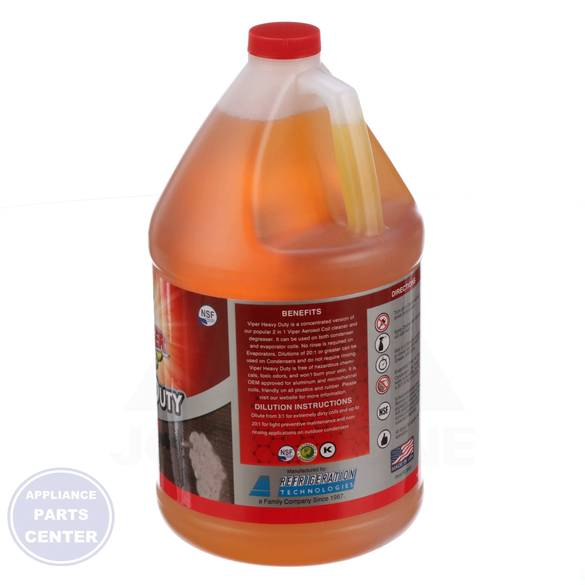 Viper RT390G Coil Cleaner - Detailed view of non-rinsing formula