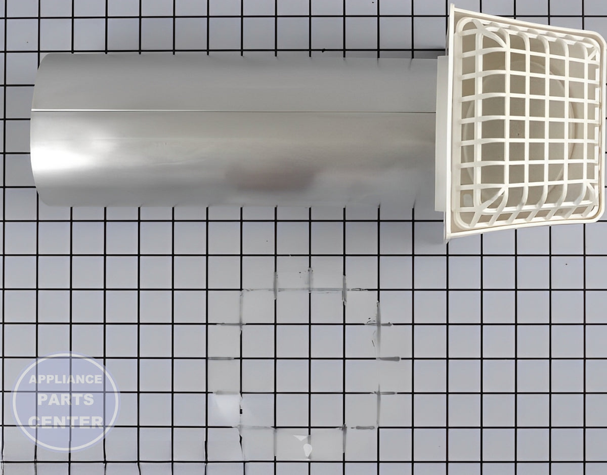 DEFLECTO DACOR DRYER VENT HOOD RVHAW4 - Detailed view of durable plastic construction