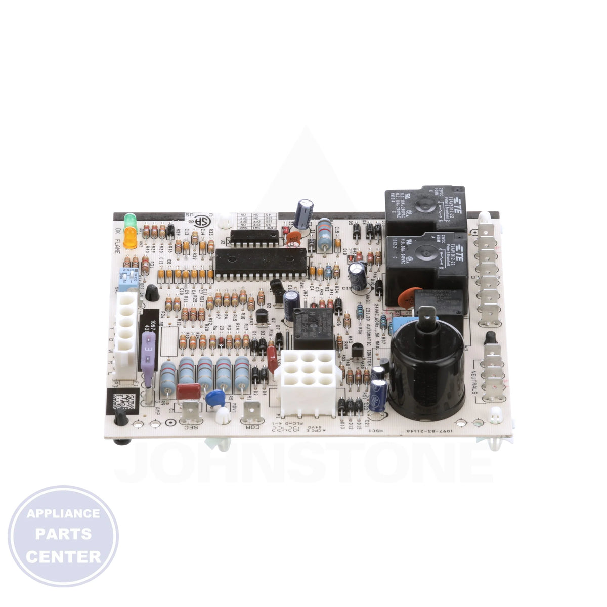 Control Board RZ195573 - Side view with precise measurements