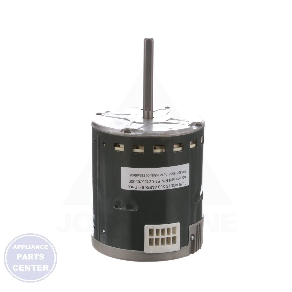 Motor,Blower,Prgrm, 3/4 X-13 - Side view with 3/4 X-13 measurements