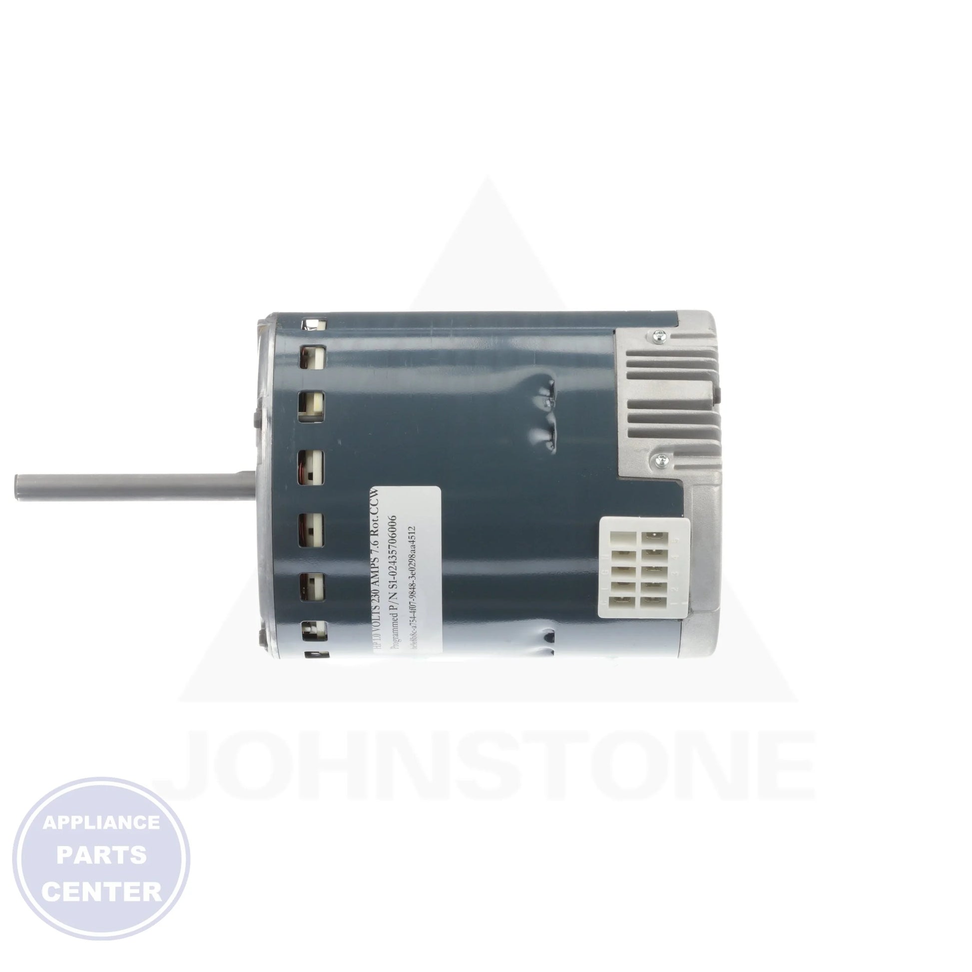 Motor,Blower,Prgrm, X-13 S1-02435706006 - Detailed view of OEM specifications