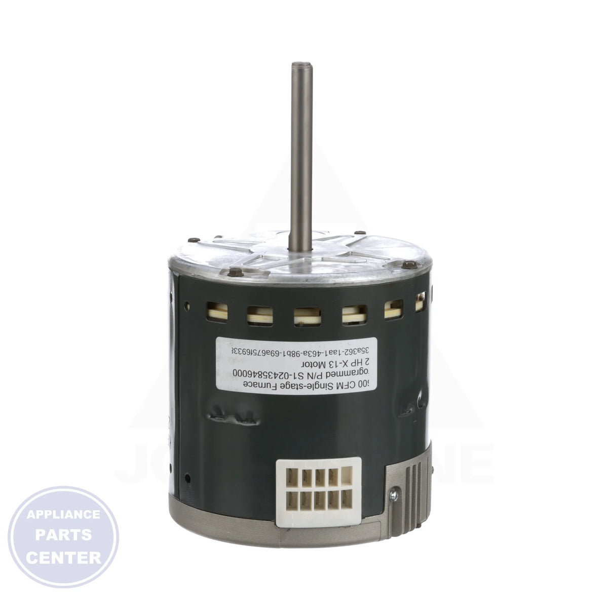 Motor,Blower,Prgrm,1/2 S1-02435846000 - Side view with 1/2 HP capacity