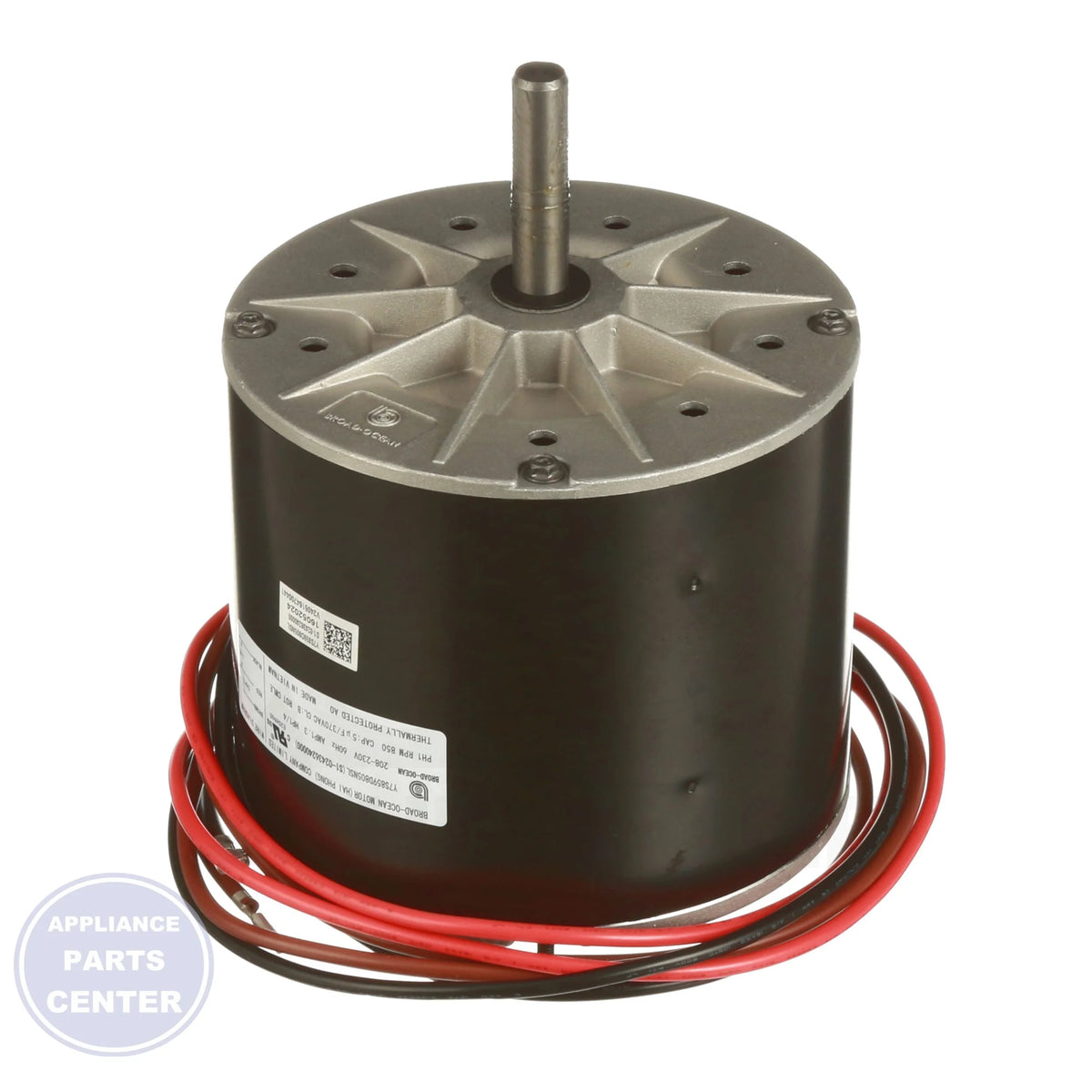 Condenser Fan Motor S1-02436240000 - Detailed view of 1/4HP 850RPM motor details