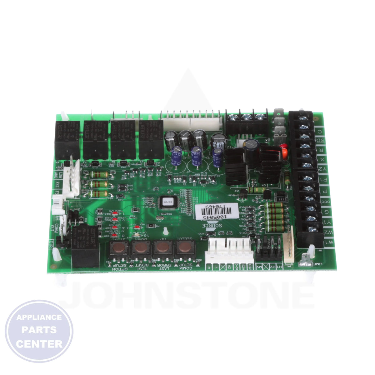 BOARD CONTROL S1-33109150000 - Side view with precise measurements