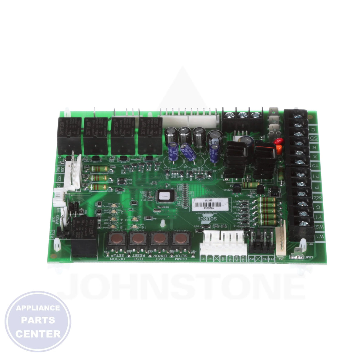 BOARD CONTROL S1-33109150001 - Side view with precise technical specifications