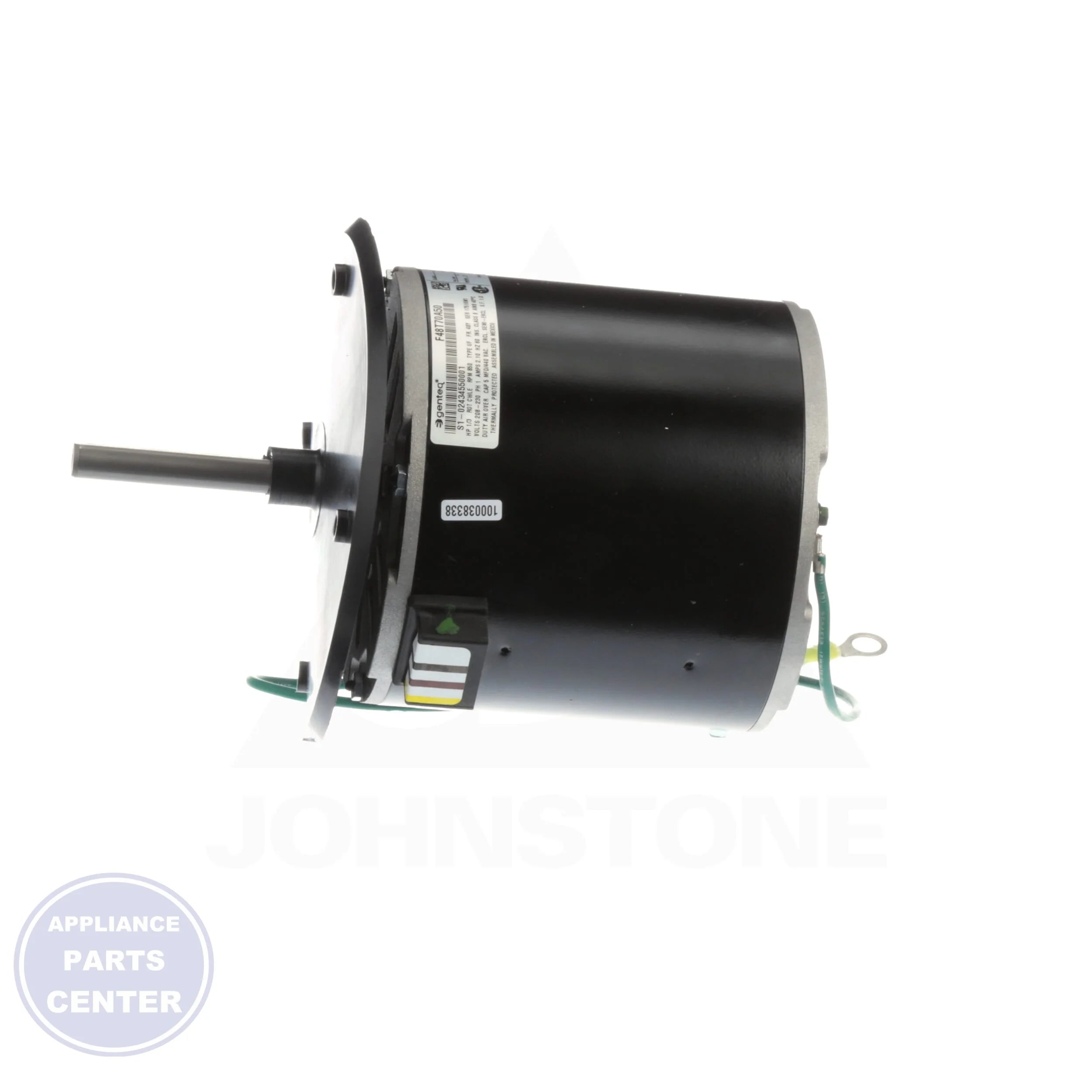 MOTOR CONDENSER FAN 1/3HP 208/230V - Detailed view of A.O. Smith F48T70A50