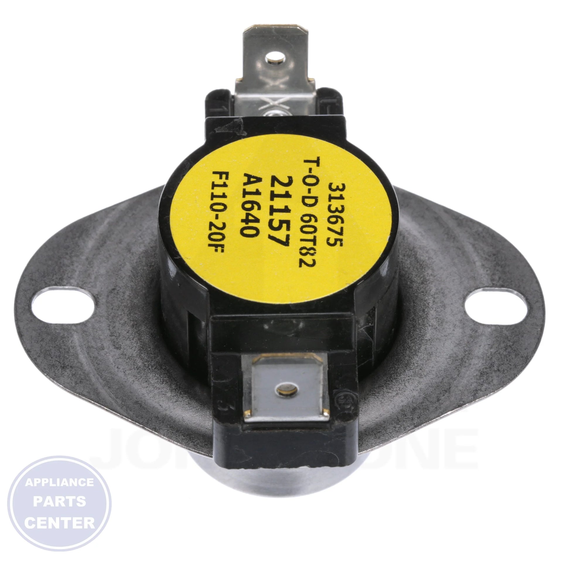 FAN SWITCH,DISC,90/110 S1-7975-3281 - Side view with 90/110-degree specifications