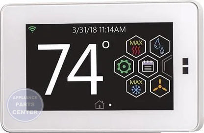 Johnstone Supply Thermostat Programmable S1-THXU430W - Main view showing energy-saving capabilities for Carrier Lennox Trane models