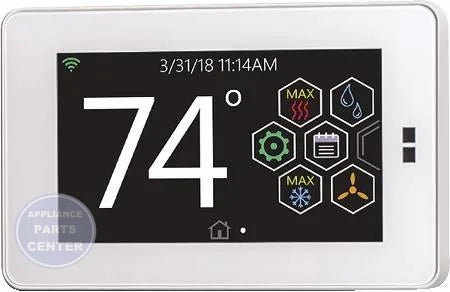 Johnstone Supply Thermostat Programmable S1-THXU430W - Main view showing energy-saving capabilities for Carrier Lennox Trane models
