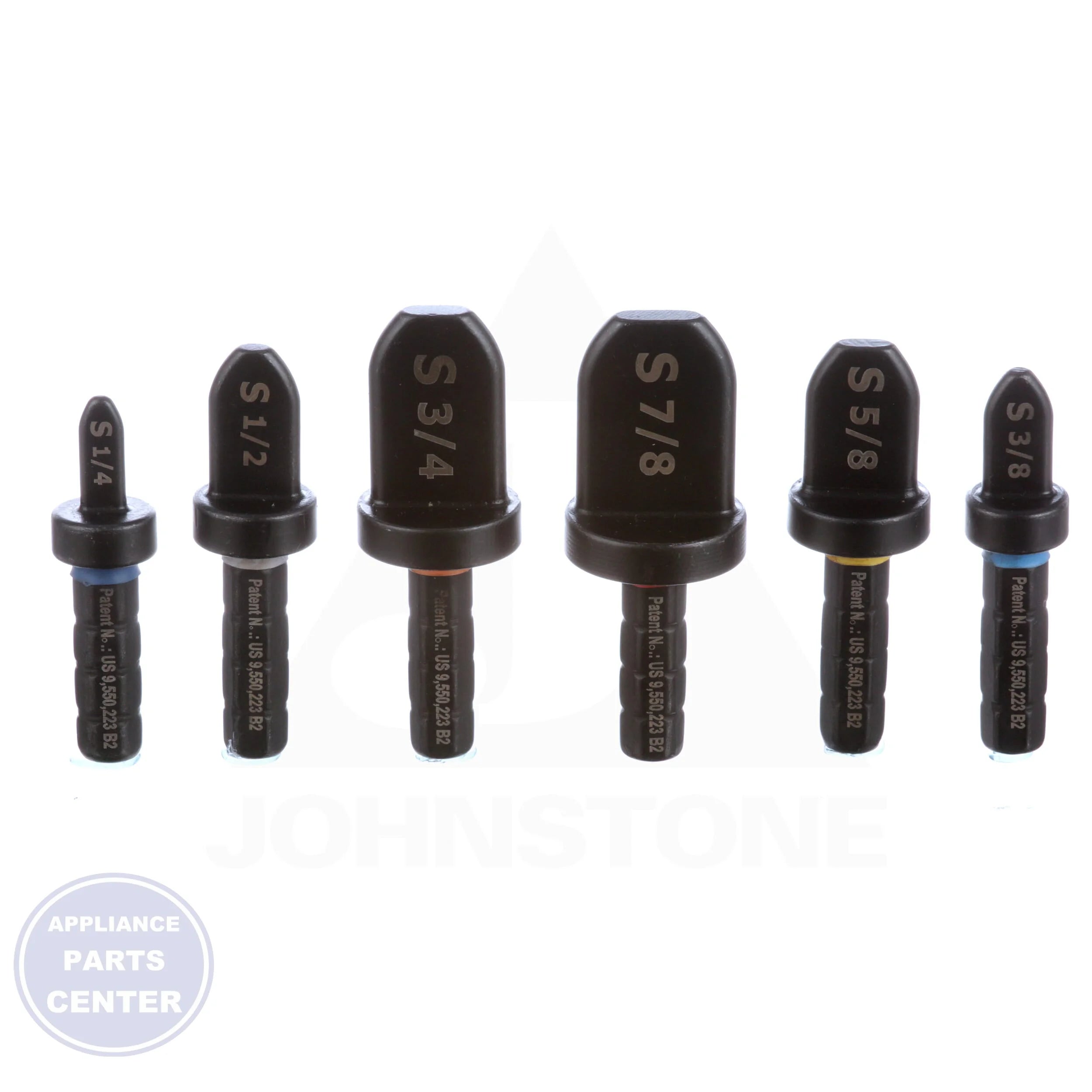 S6000 Swaging Spin Set - Side view with versatile swage bit sizes