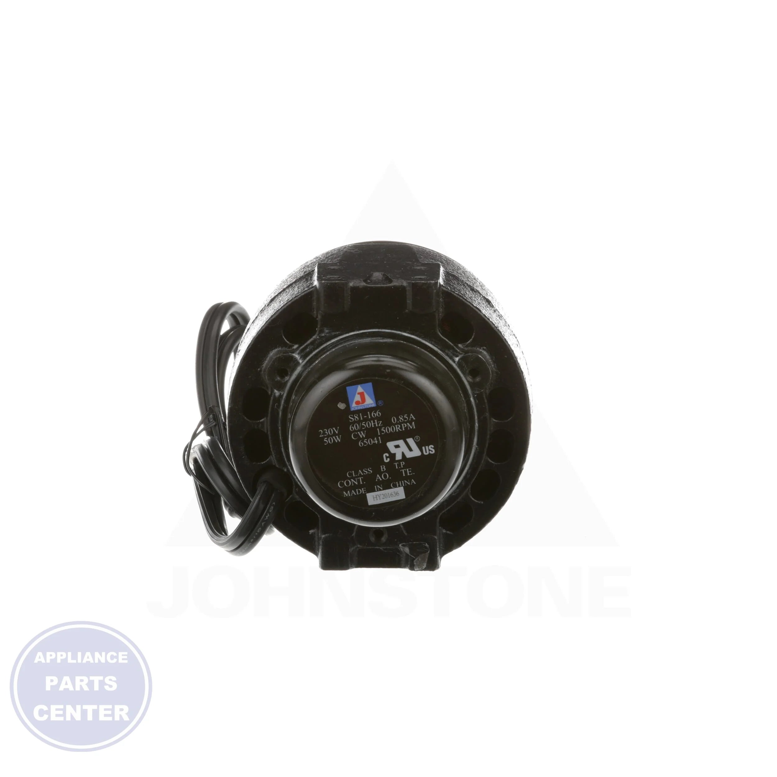 Unit Bearing Motor S81-166 - Side view with 3-1/2" diameter and 1500 RPM specifications