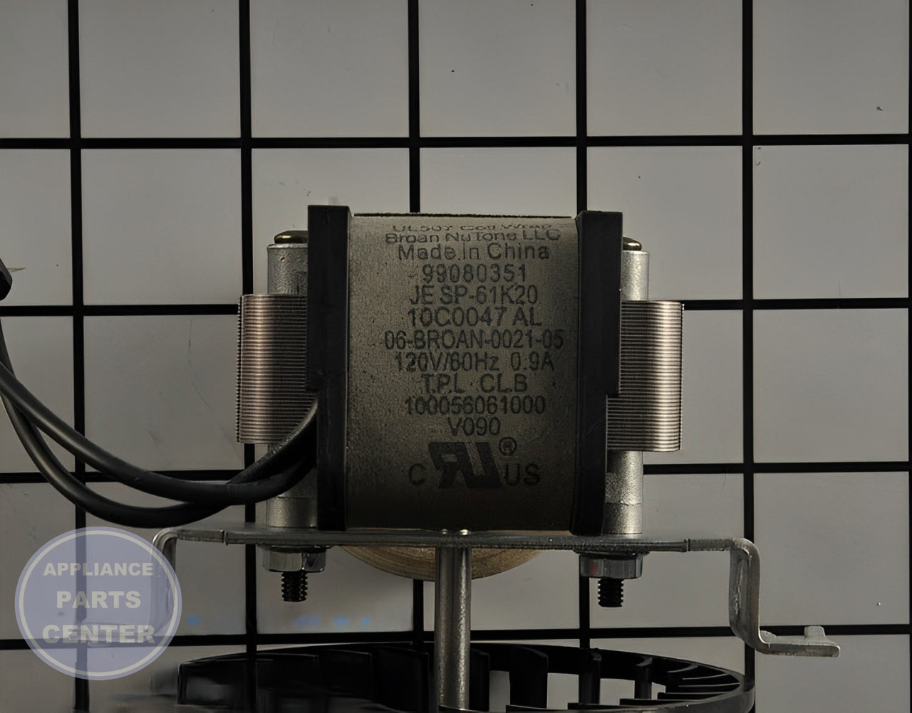 SRV BLWR ASSY-E&G BULB HEATER S97009796 - Side view with 500 CFM airflow capacity