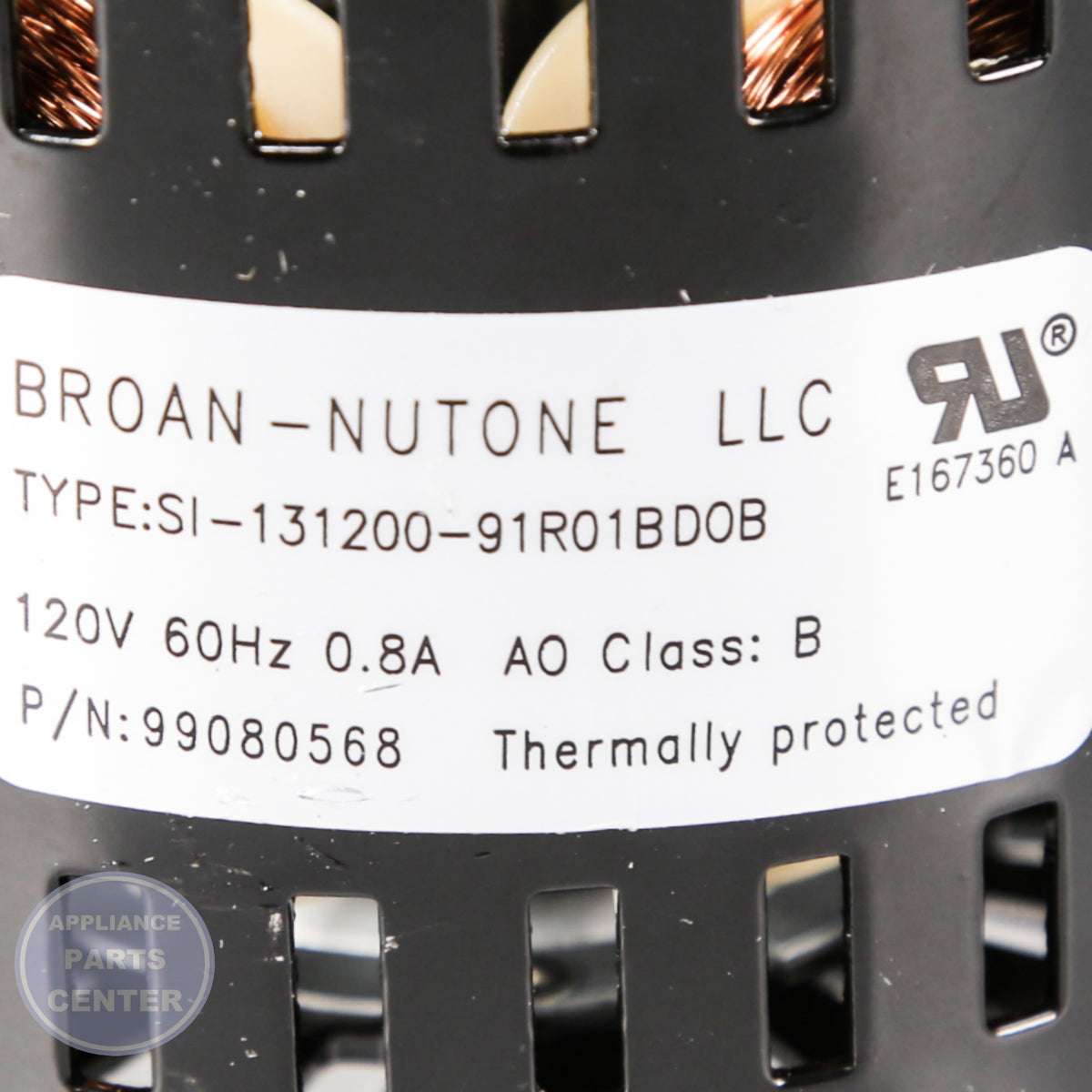 BRO SRV ASSY BLOWER 70/80CFM N-CAN (QTR) - Installation in BRO model showing mounting points