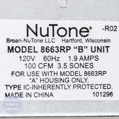 BRO SRV POWER ASSY F/8663RP S97017705 - Installation in BRO model showcasing mounting points