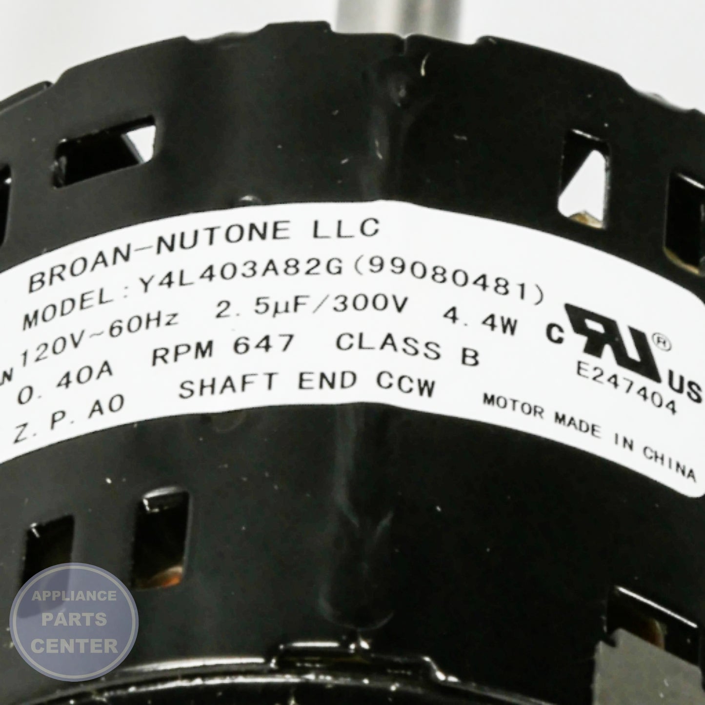 BRO SRV MOTOR F/L100 (M) S99080481 - Installation in BRO model showing mounting points